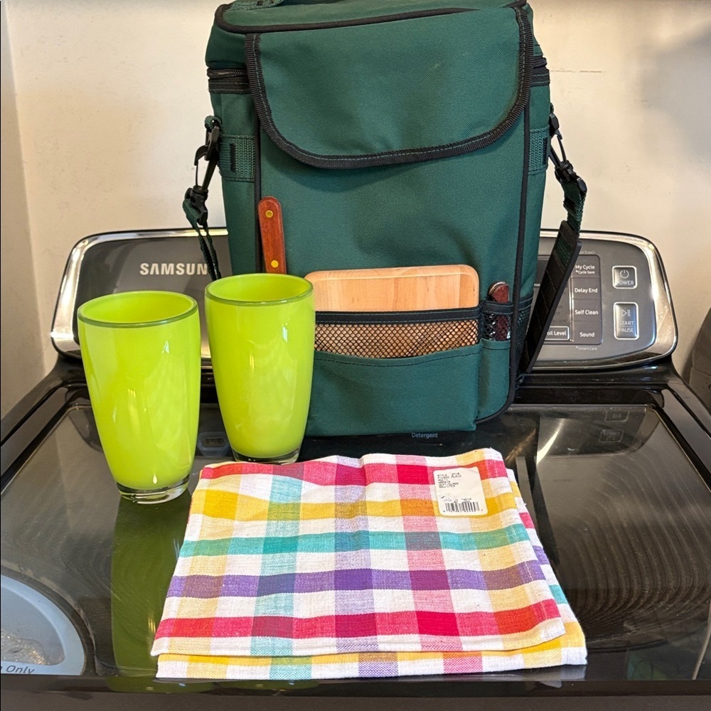 Picnic Crossbody Cooler Bag with Accessories